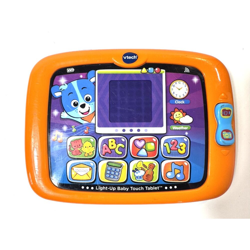 VTech Light-Up Baby Touch Tablet Orange #1514 Learning Electronic Toy - Workss